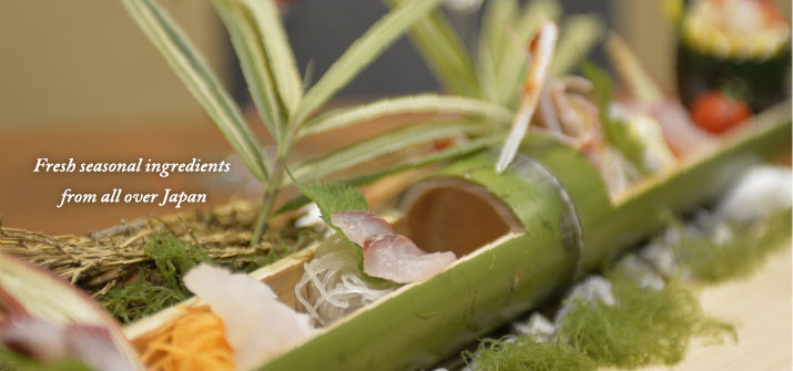 Fresh seasonal ingredients from all over Japan